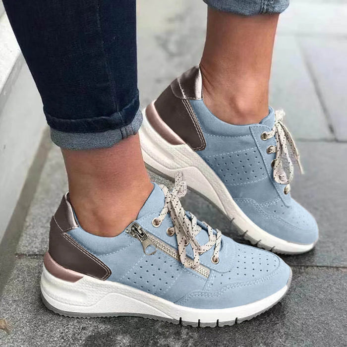 Lekkie Sneakersy na Grubej Podeszwie