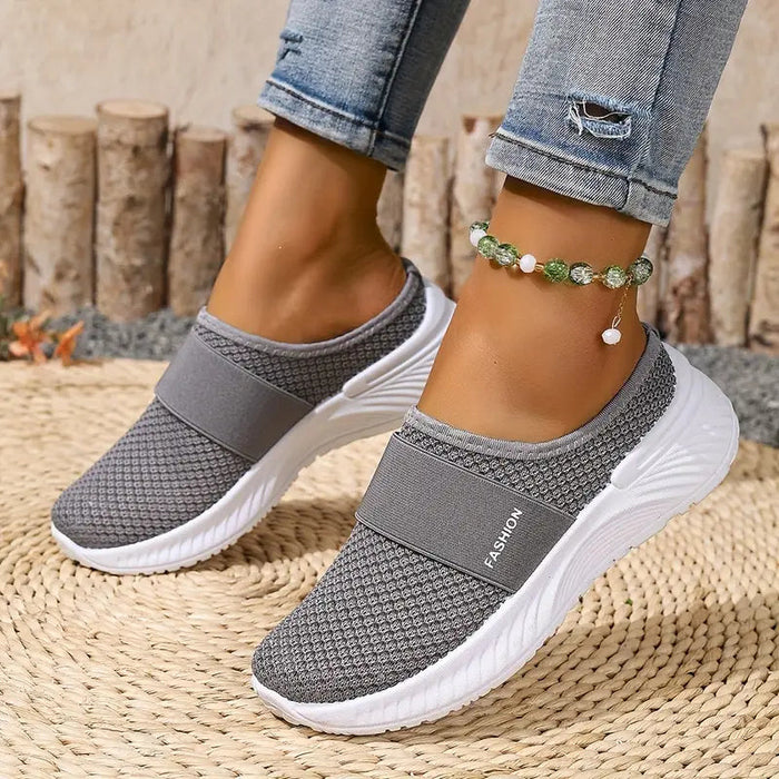 Lekkie Buty Sportowe na Rzep z Oddychającą Siatką