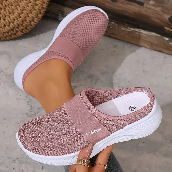 Lekkie Buty Sportowe na Rzep z Oddychającą Siatką