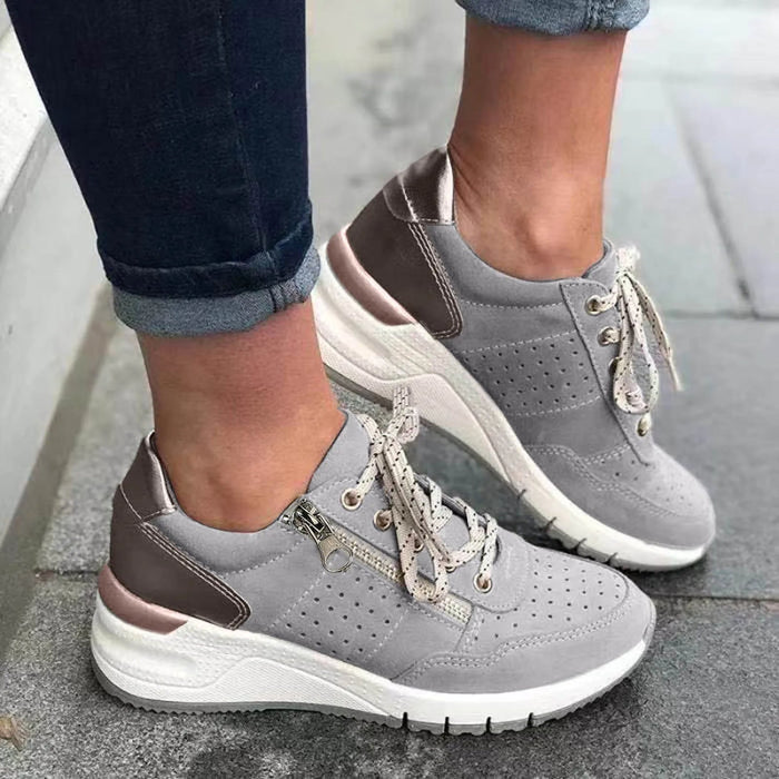 Lekkie Sneakersy na Grubej Podeszwie