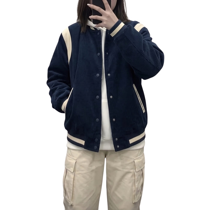 Adrianna | Kurtka Varsity Oversize z Kontrastowymi Rękawami