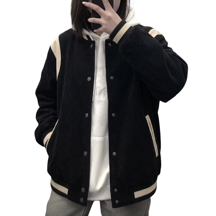 Adrianna | Kurtka Varsity Oversize z Kontrastowymi Rękawami