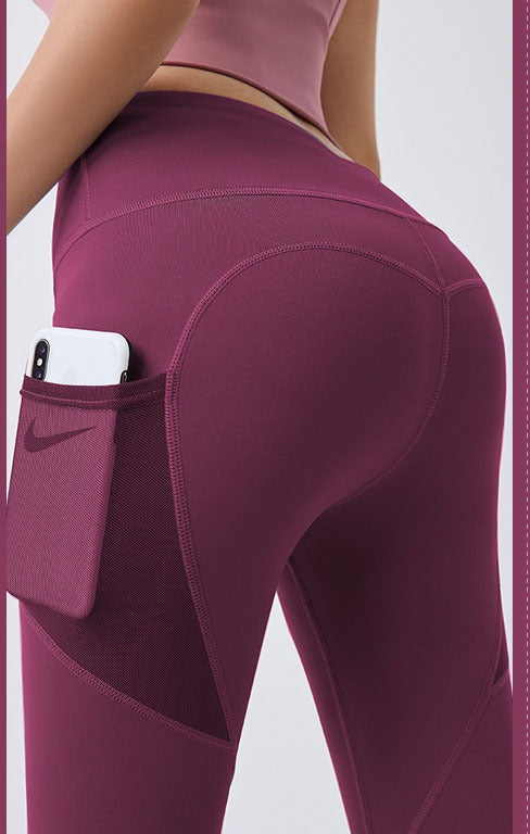 Hanna | Legginsy sportowe z wysokim stanem i kieszenią na telefon