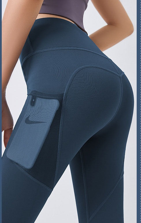 Hanna | Legginsy sportowe z wysokim stanem i kieszenią na telefon