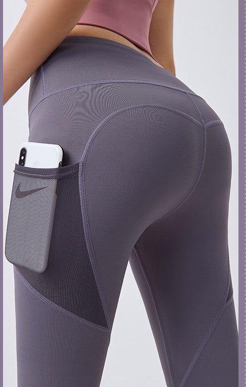 Hanna | Legginsy sportowe z wysokim stanem i kieszenią na telefon