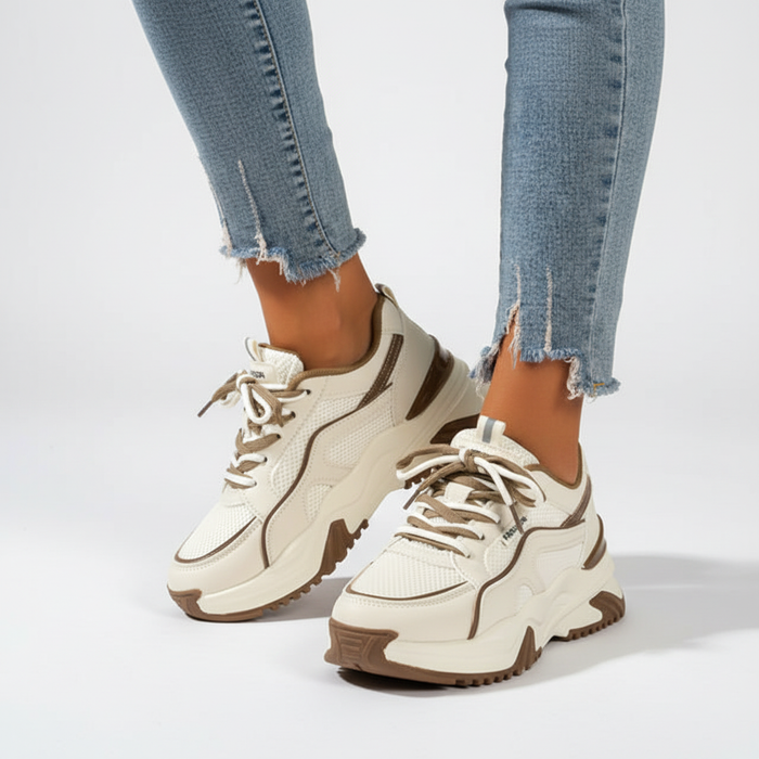 Sneakersy na Wysokiej Podeszwie do Miasta