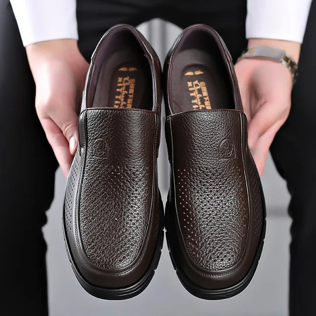 Skórzane Buty Wsuwane na Co Dzień