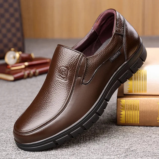 Skórzane Buty Wsuwane na Co Dzień