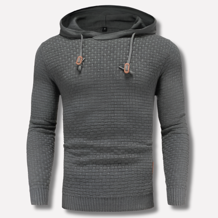 Bluza z Kapturem o Teksturowanym Splocie