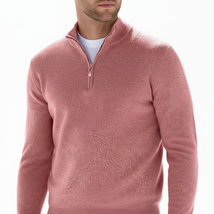 Sweter z Zamkiem i Dekoltem w Serek