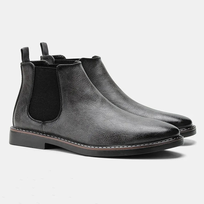 Męskie Chelsea Boots z Elastycznymi Panelami Bocznymi