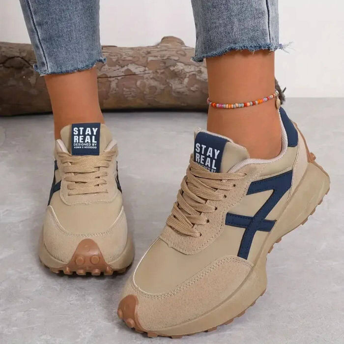 Sportowe Sneakersy z Kontrastowymi Pasami