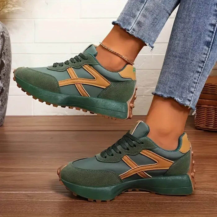 Sportowe Sneakersy z Kontrastowymi Pasami