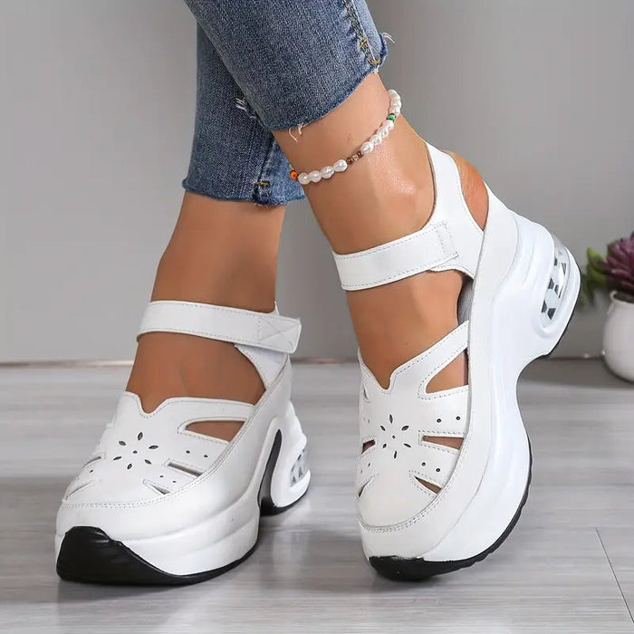 Damskie Ortopedyczne Buty z Platformą Pasek na Kostkę