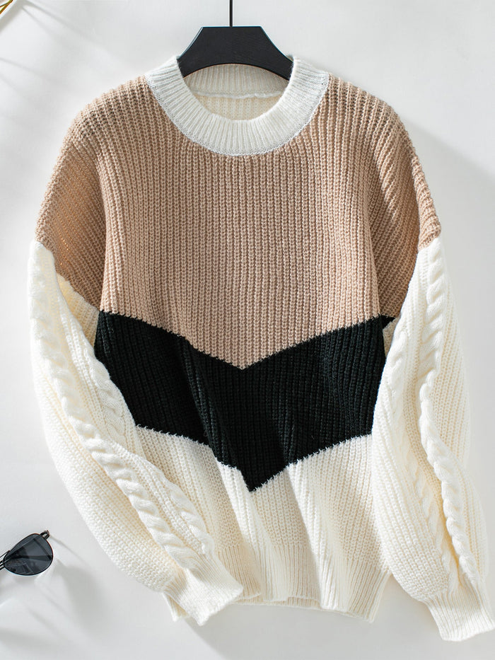 Kolorowy Sweter w Geometryczny Wzór
