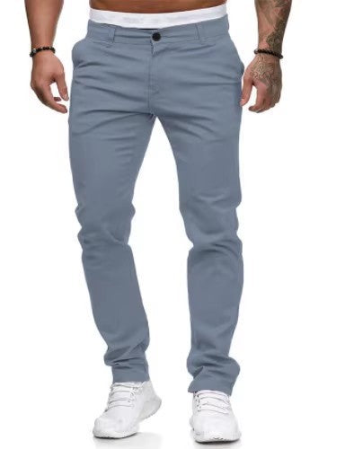 Męskie Spodnie Chino Slim Fit z Elastycznym Pasem
