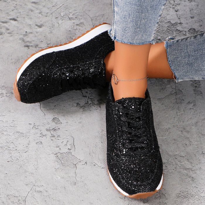 Błyszczące Brokatowe Sneakersy