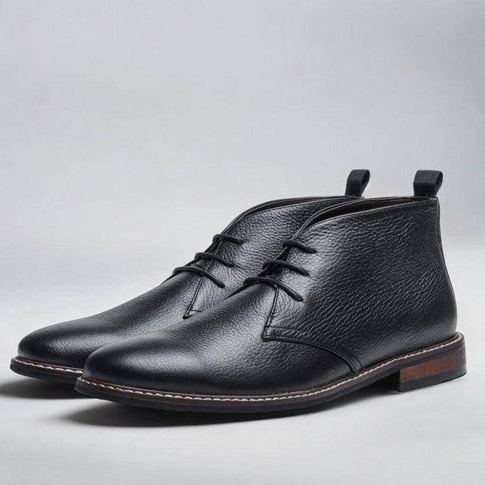 Buty Męskie Chukka ze Sznurowaniem i Kontrastowym Szwem