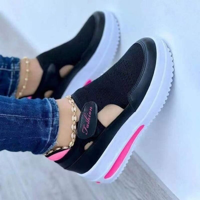 Damskie Lekkie Buty Sportowe z Siateczką Slip-On