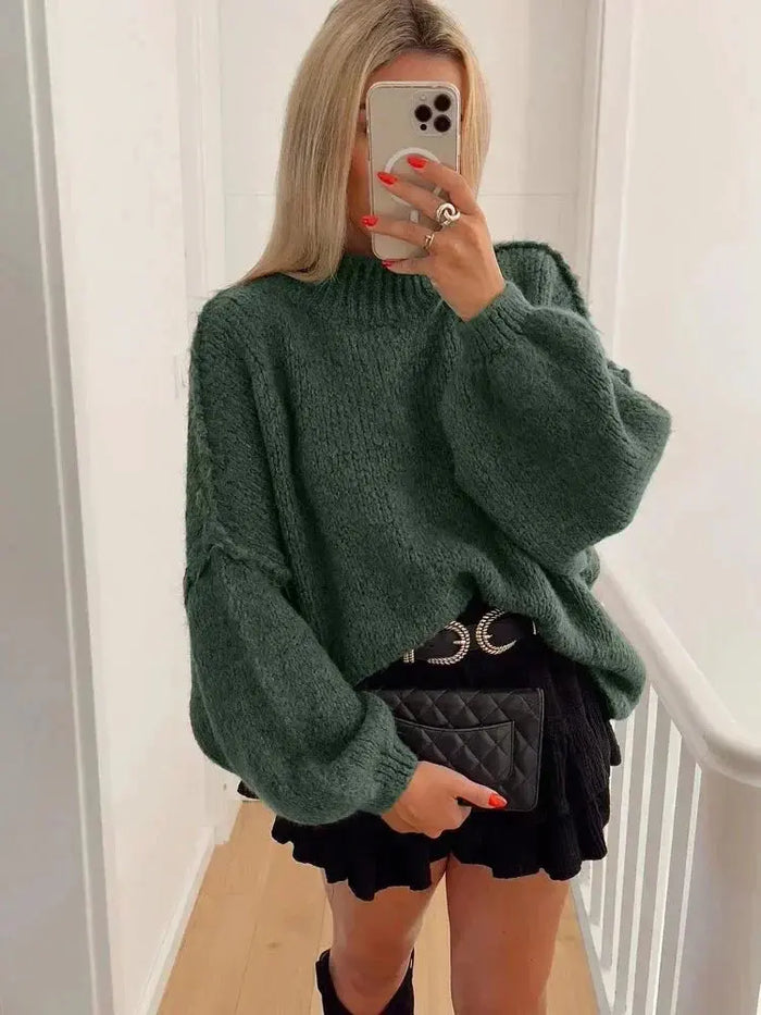 Elwira | Oversize sweter damski na jesień i chłodne dni
