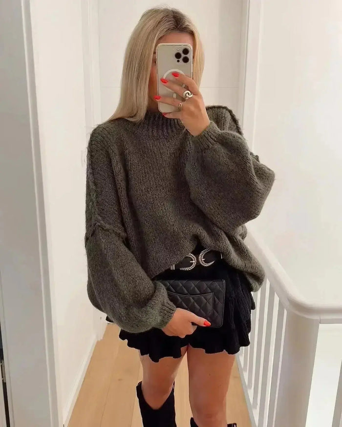 Elwira | Oversize sweter damski na jesień i chłodne dni