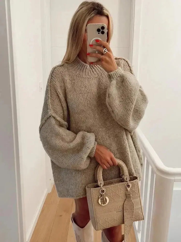 Elwira | Oversize sweter damski na jesień i chłodne dni