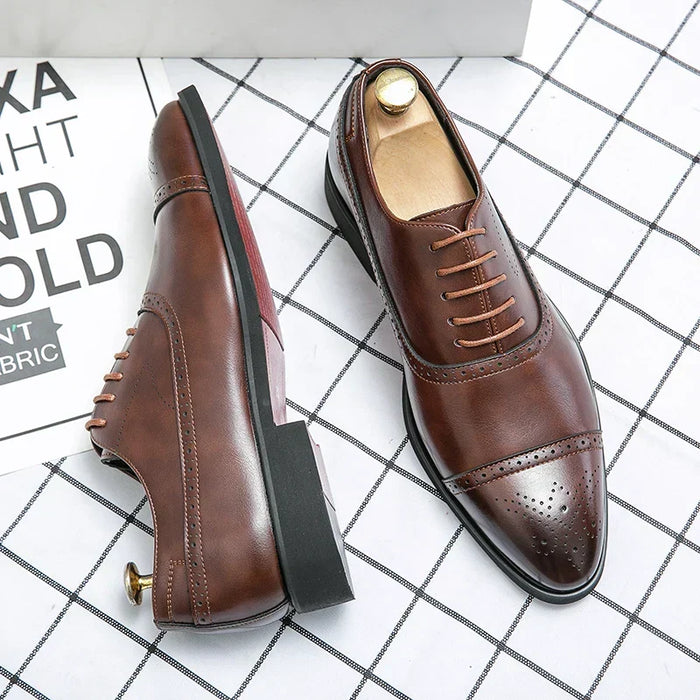 Wizytowe Półbuty Oxford Brogue do Garnituru