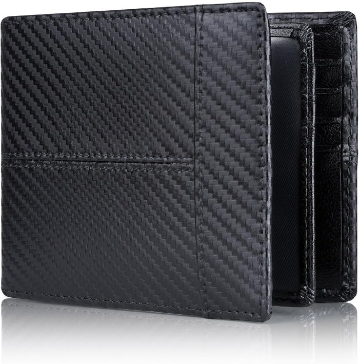Skórzany Portfel Bifold RFID z 16 Kieszeniami na Karty