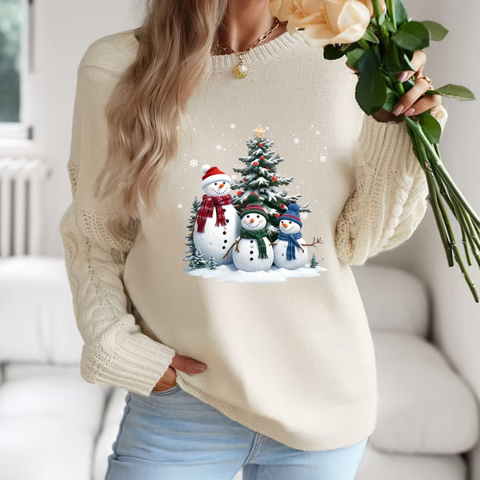 Świąteczny Sweter z Bałwankami